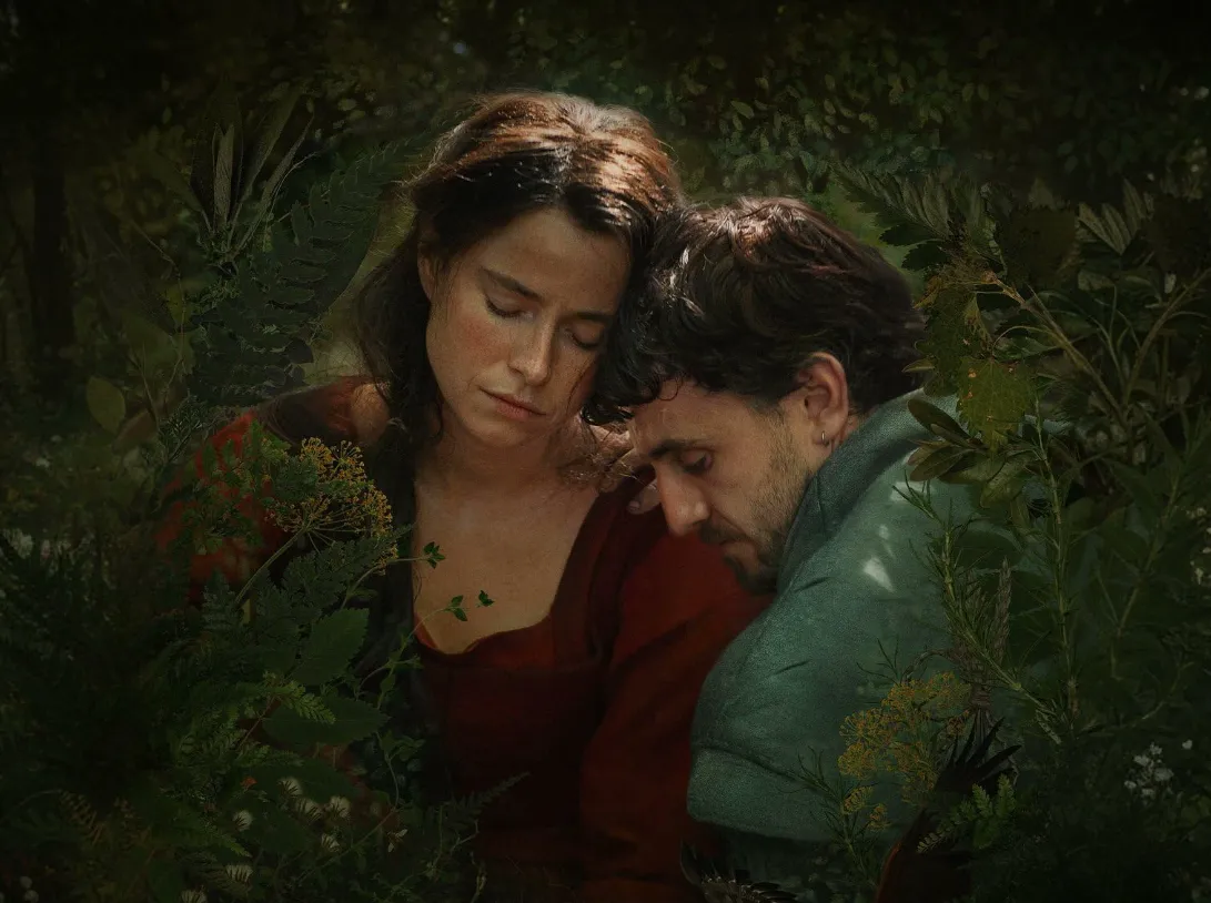 Agnes ve William'ın birbirine yaslanarak sessiz bir yas ve kabulleniş anını paylaştığı, filmin duygusal merkezini oluşturan, doğayla iç içe melankolik bir kare.
