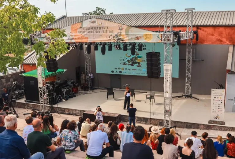 Urla Gastronomi Film Festivali, etkinlik alanından 2025 görüntüleri.