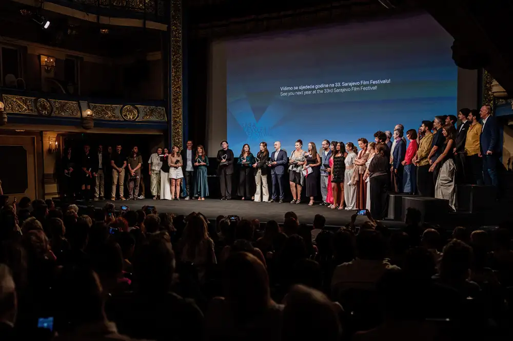 32. Saraybosna Film Festivali ödül töreninde kazananlar ve festival konukları