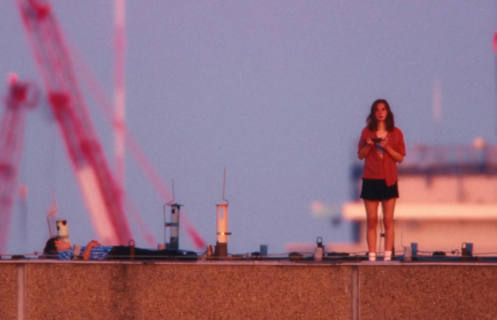 A scene from Everytime, directed by Sandra Wollner before Jessie falling.