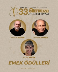Adana Altın Koza’dan Suna Selen, Macit Koper ve Aydın Sayman’a Emek Ödülü