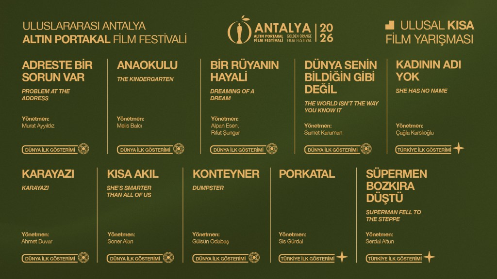 Altın Portakal kısa film seçkisindeki  filmlerinin duyuru görseli