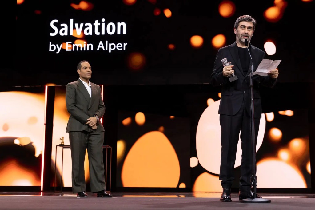 Emin Alper receiving the Silver Bear Grand Jury Prize for Salvation at the 76th Berlinale