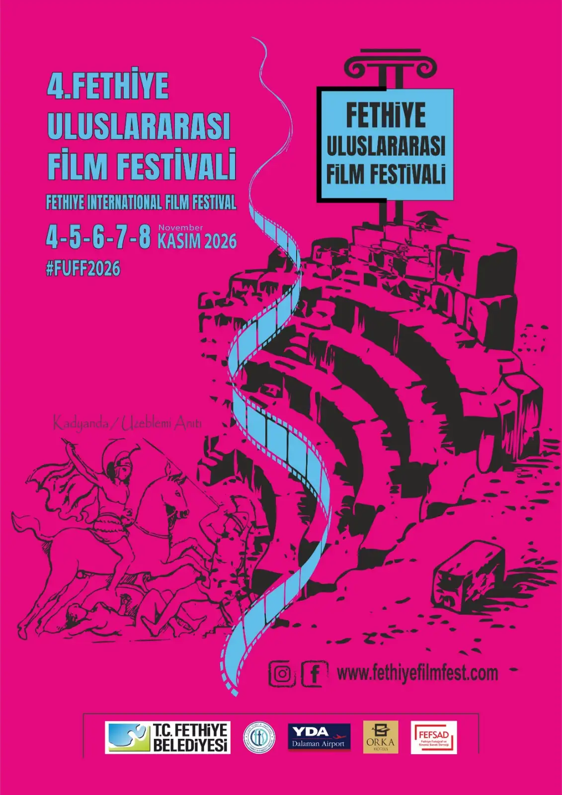4. Fethiye Uluslararası Film Festivali tanıtım posteri.